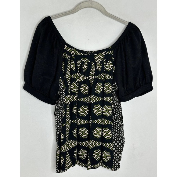 Maeve by Anthropologie Women's Short Sleeve Printed Top Size Medium - Picture 7 of 7